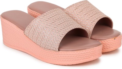 Fabbmate Women Wedges(Pink , 7)