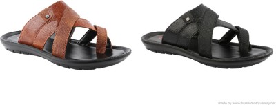 WALKLINE Men Sandals(Brown , 8)