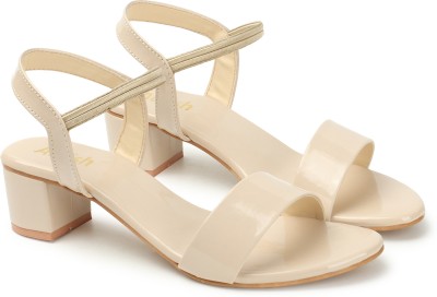 aurish Women Heels(Beige, Off White , 7)