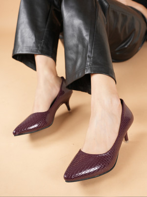 Mast & Harbour Women Heels(Burgundy , 5)