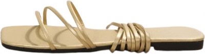 UUNDA Fashion Women Flats(Gold , 3)