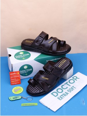 DOCTOR EXTRA SOFT Memory Foam Sandals Ortho Care Orthopedic Diabetic Comfort Doctor Soft Men Brown Sandals