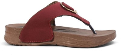 Cozy Wear Women Flats(Maroon , 8)