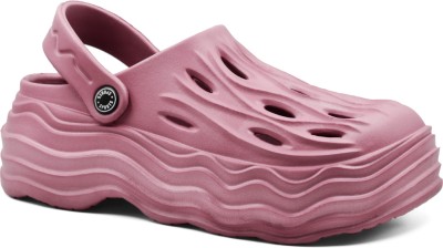 RADDZ SPORTS Women Clogs(Purple, Black , 6)