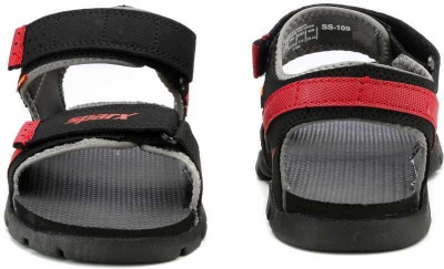 Sparx SS 109 Men Sandals(Black, Red , 9)