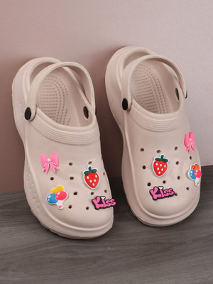 Zapatoz Women Clogs(Beige , 7)