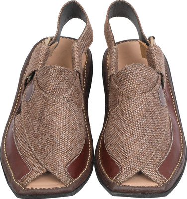 PESHAWARI CHAPPAL Men Casual(Brown , 8)