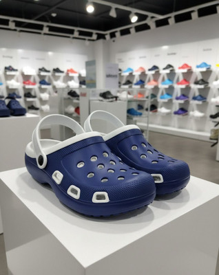 airmagic Men Clogs(Blue, Grey , 6)