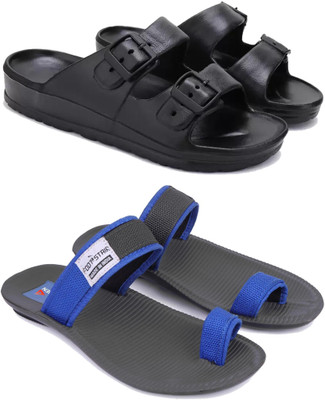 DRACKFOOT Men Slides(Blue , 8)