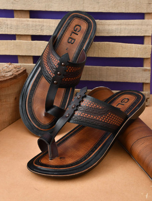GLB Men Sandals(Black , 8)