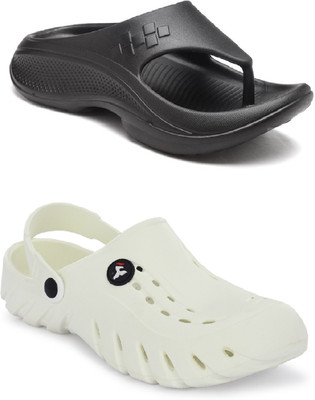 Cogs Men Sandals(Black, White , 7)