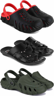 WINGSCRAFT Men Clogs(Olive, Black , 7)