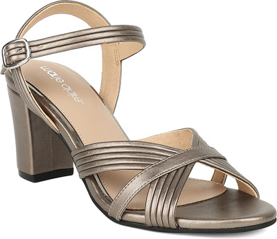 Marie Claire Women Heels(Grey , 4)