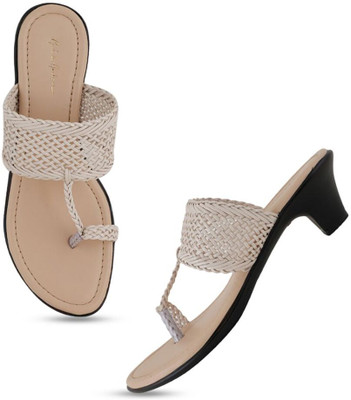 Mast & Harbour Women Heels(Tan, Beige , 4)
