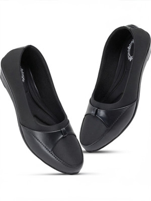 DUOSOFT |Premium Look|Non Slip Lightweight|Bellies for Women|Dailywear|Bellies Shoes| Women Bellies(Black , 8)