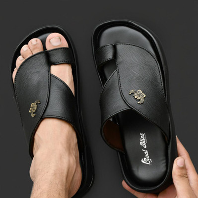 Real Bliss Men Sandals(Black , 10)