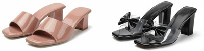 Beacon Women Heels(Pink, Black , 7)