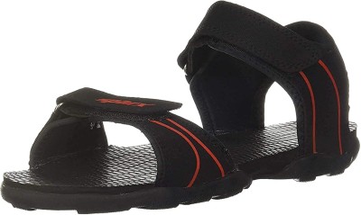 Sparx SS 703 Men Sandals(Black, Red , 10)