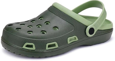 peraglow Men Clogs(Green , 7)