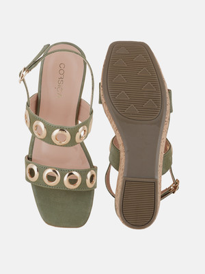 CORSICA Women Heels(Green , 6)