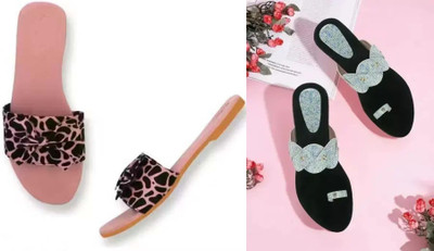 Profit Gainer Women Flats(Pink, White, Black , 4)