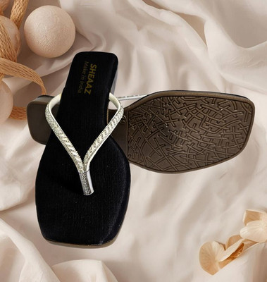 Sheaaz Women Flats(White, Black , 6)