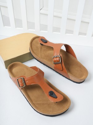 MOZAFIA Men Flats(Tan , 7)