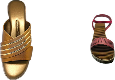 PGSPSOFT Women Casual(Pink, Gold , 7)