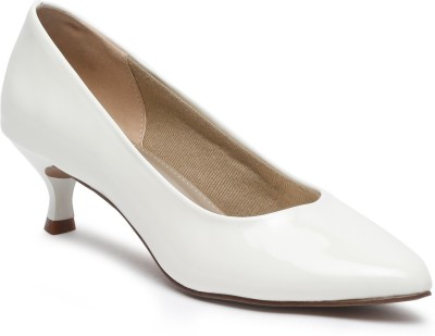 flat n heels Women White Heels