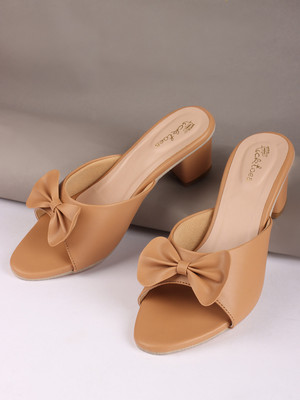 Picktoes PT-452 Lightweight Comfort Summer Trendy Premium Stylish Party disigin Women Heels(Beige , 4)