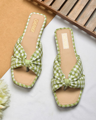 Gerief Women Flats(Green , 8)