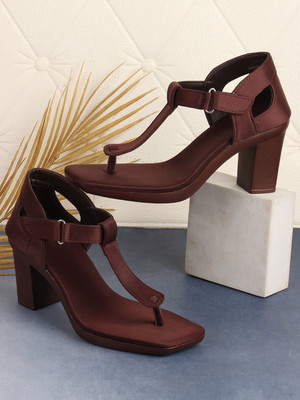 Divastri Women Heels(Brown , 6)