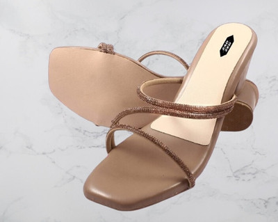 zadzed Women Heels(Camel , 8)