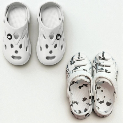 Monrav Men Clogs(Off White, White , 6)