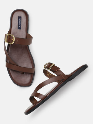 NAUTICA Women Flats(Brown , 6)