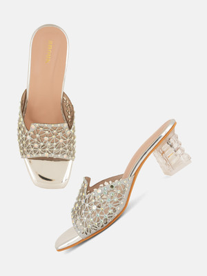 ANOUK Women Heels(Silver , 5)