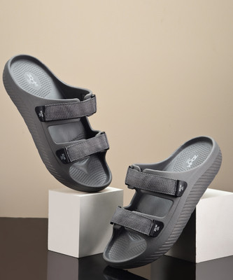 Zoom Shoes Lightweight Waterproof Sandals Velcro Soft Anti-Skid Adjustable & Comfy Men Casual(Grey , 9)