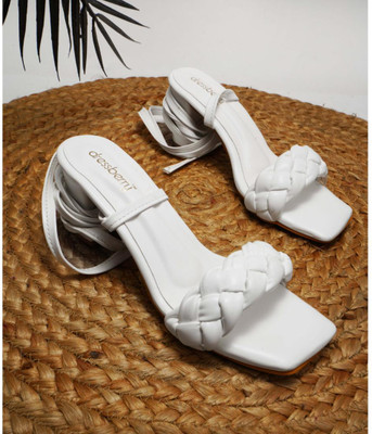 Dressberry Women Heels(White , 8)
