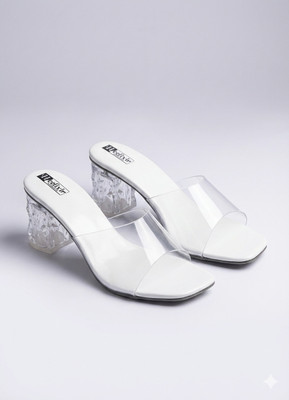 HEELIXIR Women Heels(White , 8)