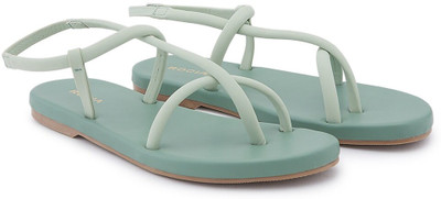 ROCIA Women Flats(Green , 8)