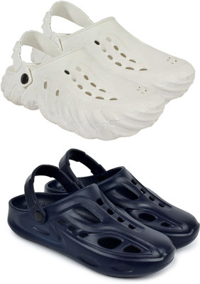 Golf Men Clogs(White, Blue , 9)