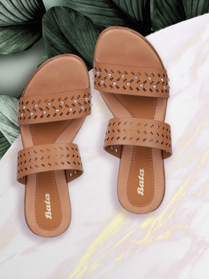 Bata Women Heels(Tan , 4)