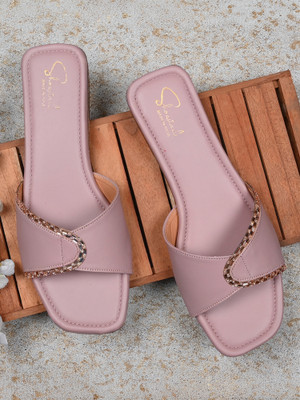Shoestail Women Heels(Pink , 4)