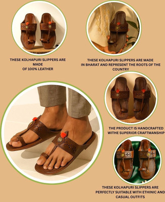 Kolhapuri Men Sandals(Brown , 6)