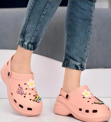 Givey Women Clogs(Pink , 8)