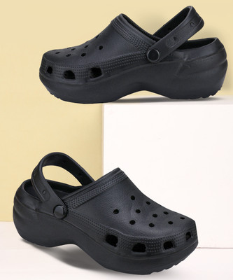 BERSACHE Women Clogs(Black , 7)
