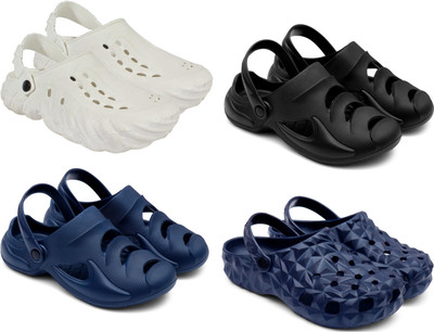 Golf Men Clogs(White, Black, Blue, Blue , 9)