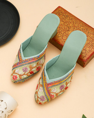 Gerief Women Heels(Green , 6)