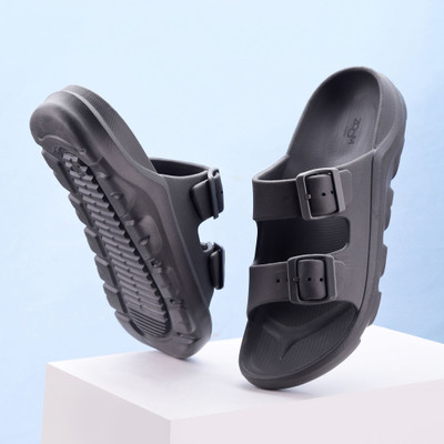 Zoom Shoes Lightweight Waterproof Sandals Buckle Soft Anti-Skid Adjustable & Comfy Men Casual(Grey , 6)