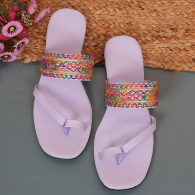 Ramkudi Women Flats(Purple , 5)